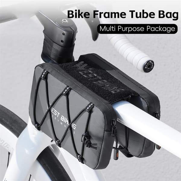 Cykelrammetaske Toprør 1L Polyester Quick Release til Mountain- og Landevejscykler