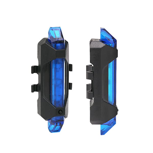 Oppladbar USB LED Sykkelbaklykt, 4 Moduser, 160mAh Batteri, Vanntett