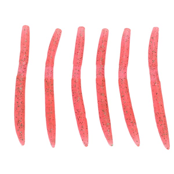 6 stk/sett kunstig orm agn myk PVC bitebestandig for fiske rosa 14 cm