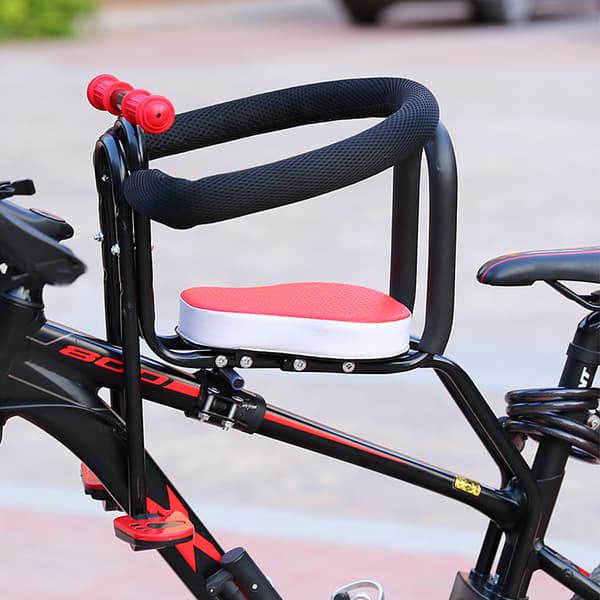 Frontcykelsæde til børn 1-3 år (maks. 35 kg) med pedaler og foldbar støtte