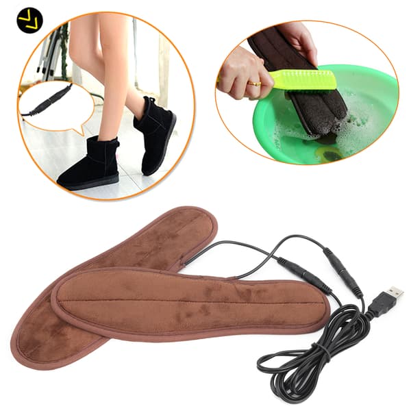 Elektriske varmesåler, USB oppladbare, vanntette, 3 moduser, størrelse 37-38, vintervarme