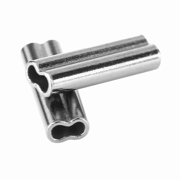 100 st dubbla kopparklämhylsor 1,4 mm för fiskelina (#3)