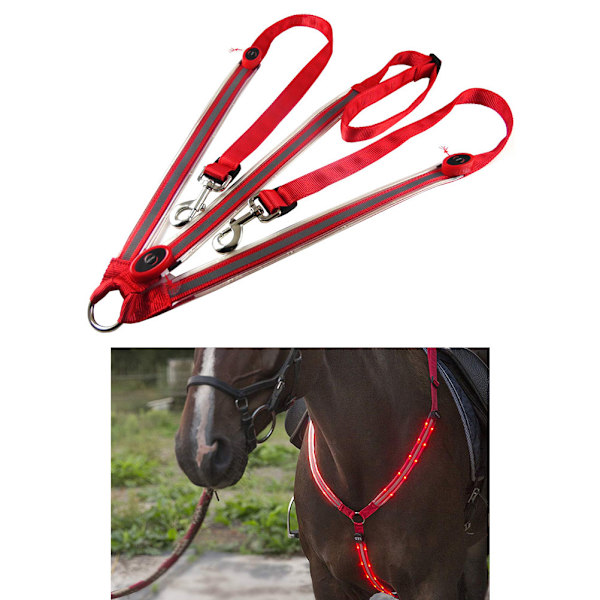 LED Hästsele med hög synlighet, justerbar, säkerhetsutrustning för ridning