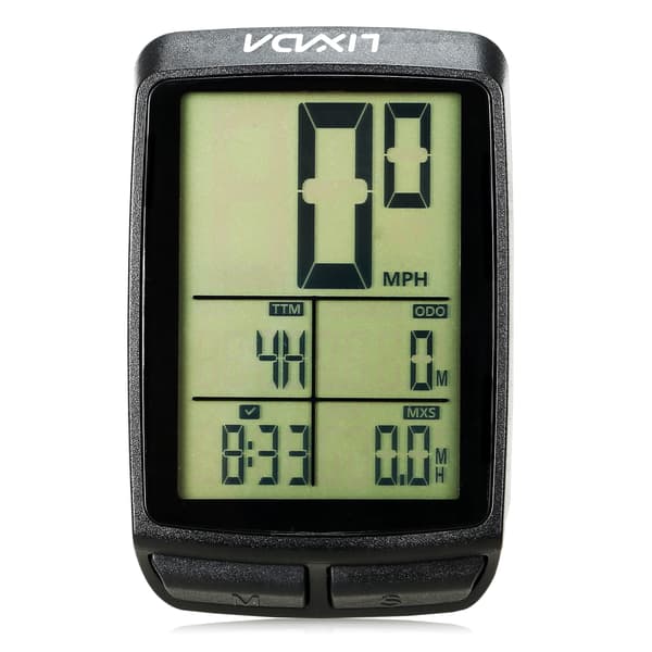Lixada trådløs sykkelcomputer speedometer kilometerteller med LED-bakgrunnsbelysning