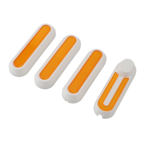 Reflekterende stribe til Xiaomi M365 PRO 1S PRO2 MI3 Scooter, hvid, med skruer, ABS