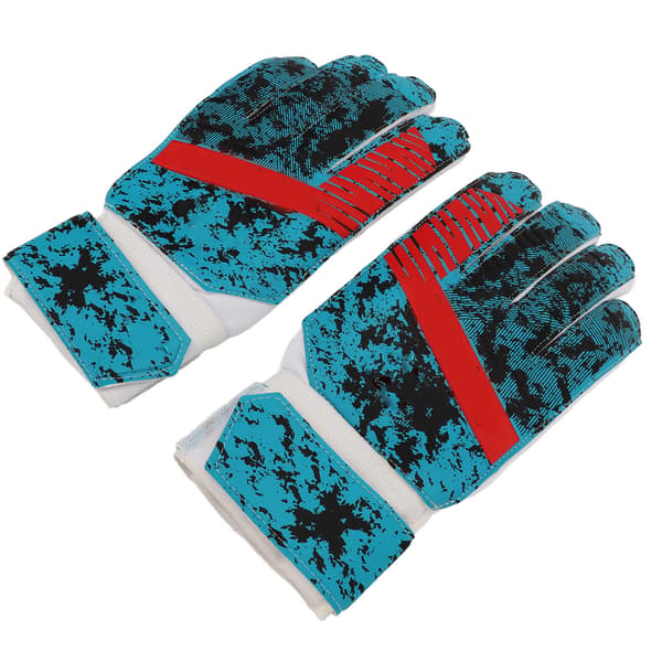 Målmandsfodboldhandsker med fingerbeskyttelse og stærkt greb, grøn/sort, 20cm-21cm