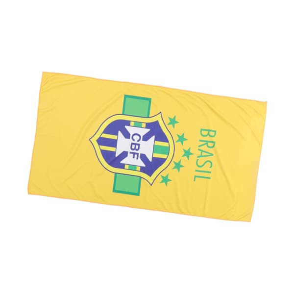 Badehåndklæde med landsholdsflag, 140x72cm, gave til fans.