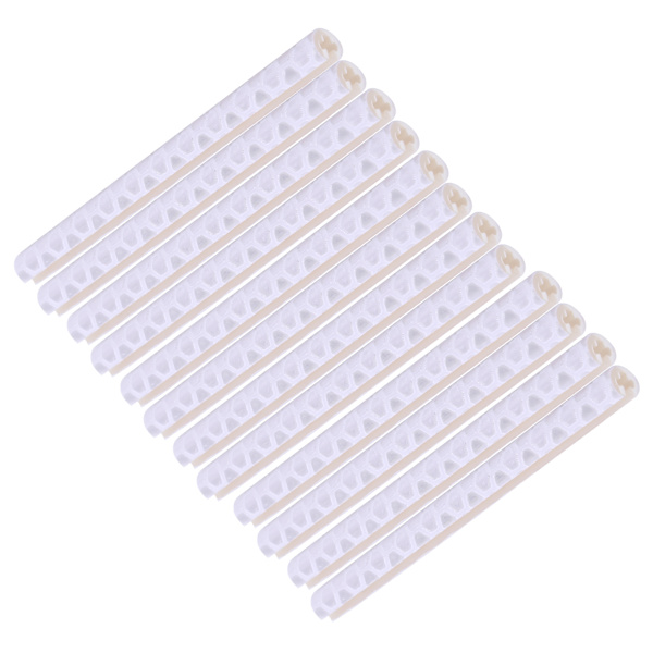 12 stk. eikerefleksstriper for terrengsykkel, hvite striper