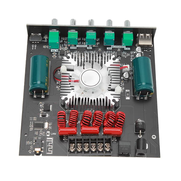 Bluetooth 2.1-kanals effektförstärkarkort TDA7498E Bas- och diskantkontroll 160Wx2+220W
