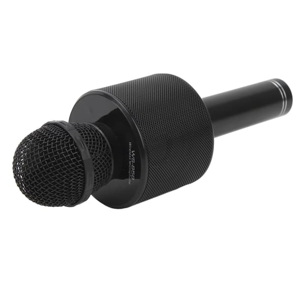 Bærbar 3-i-1 trådløs Bluetooth karaokemikrofon med højttaler, Hi-Fi lyd, sort