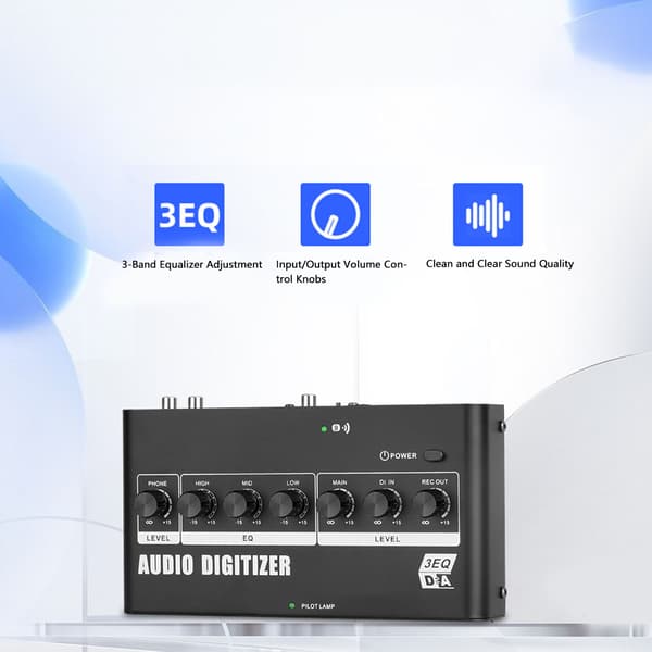 Digital til Analog Audio Konverter Bluetooth 3.5mm RCA med Adapterkabel til TV Hjemmebiograf US Stik