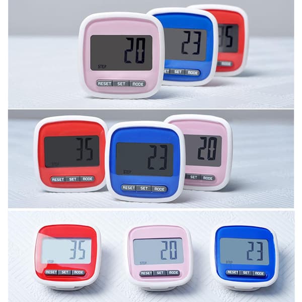 Enkel 3D skritteller med klips, LCD skritteller for gåing og løping