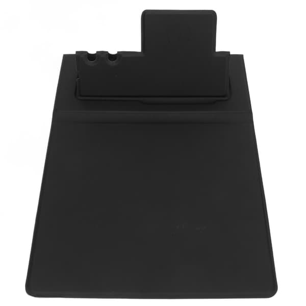 Sort USB-musemåtte med trådløs opladning og foldbar telefonholder til PC, bærbar computer og skrivebord