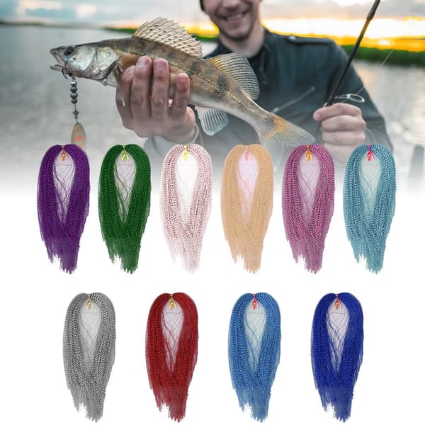 1000 st Crystal Flash PET Flugbindningsmaterial för fiskedrag med holografiskt glitter