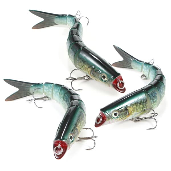 TARUOR 140mm 8-segment synkende agn kunstig swimbait med trekrog