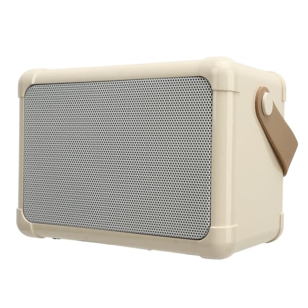 Mini-karaokelaite langattomalla mikrofonilla, äänitehosteilla, LED-valoilla, pitkällä akunkestolla, beige