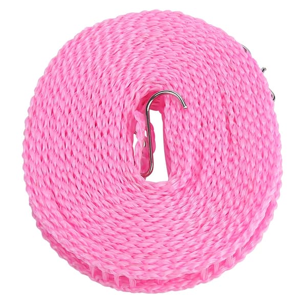Bärbar utomhus halkfri 5M tjock nylon rosa klädstreck
