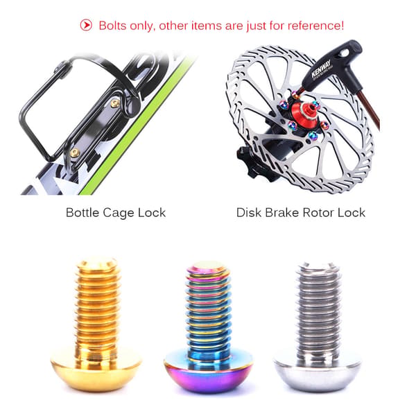 12 st titanskruvar M5×10mm Torx T25 för cykelbromsskiva och flaskhållare