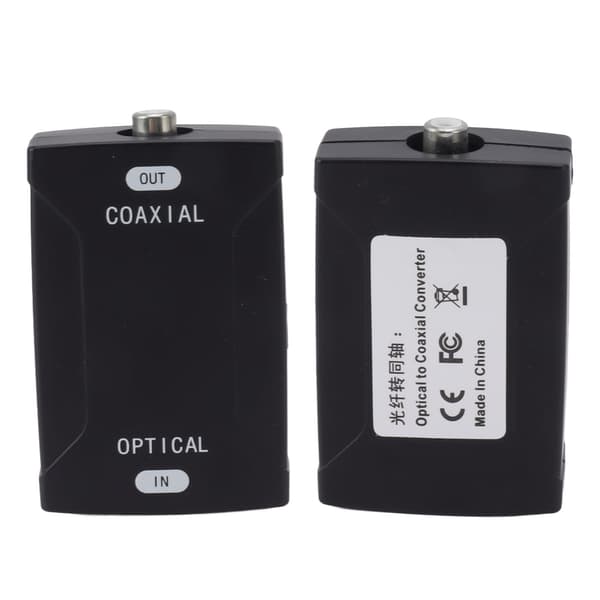 Koaksial til Optisk Digital Lydkonverter SPDIF Tovejs Repeater Adapter Kompakt