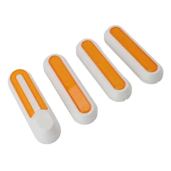 Reflexremsa för Xiaomi M365 PRO 1S PRO2 MI3 Scooter, Vit, med skruvar, ABS