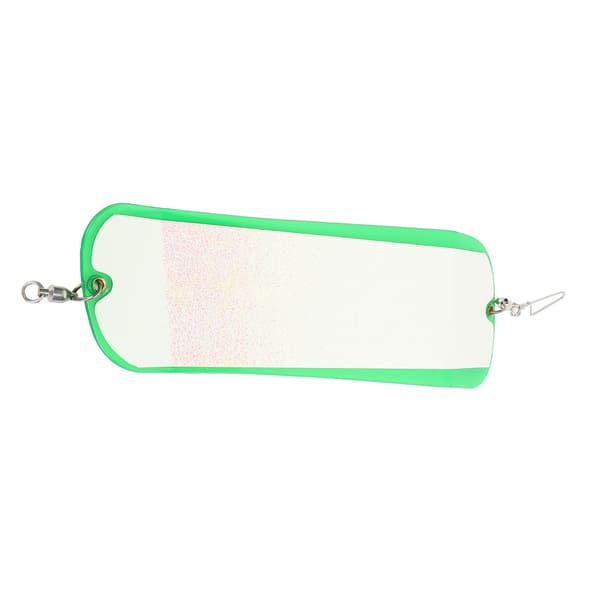 Dobbelt Lysende Fiskeflasher ABS 28cm til Havfiskeri Trolling Tilbehør Transparent Grøn