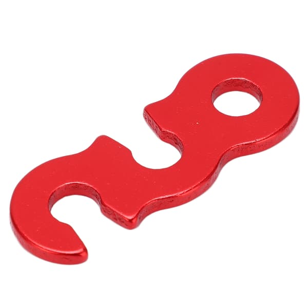 Justerbart halkfritt vindtätt tältrepspänne, aluminiumlegering, camping, stort, rött