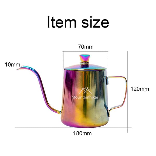 Bärbar kaffekanna i rostfritt stål för utomhuscamping, 350 ml kapacitet