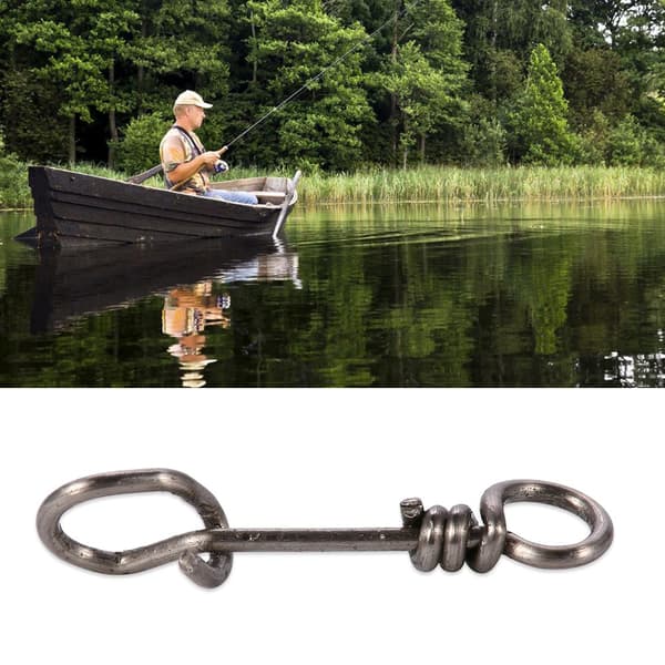 50 stk. 4# Clip Fiskeforbindelse Rustfrit Stål Stærk Hurtig Forbindelse Grej Tilbehør