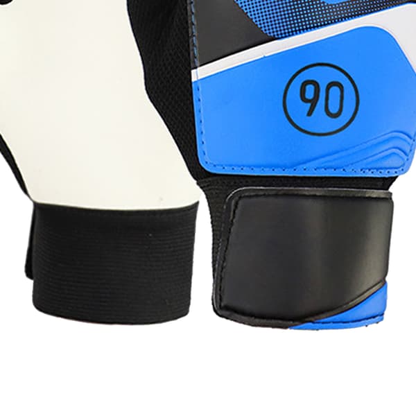 2PCS Barnmålvaktshandskar Antikollisionsskydd Fotboll Blå 16-17cm