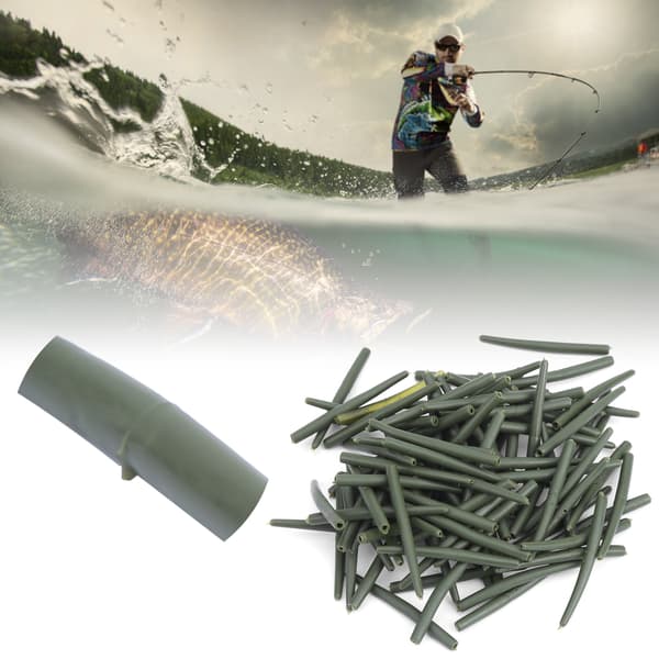 100 stk. Anti-tangle ærmer 36 mm gummi til karpefiskeri terminalforbindelse