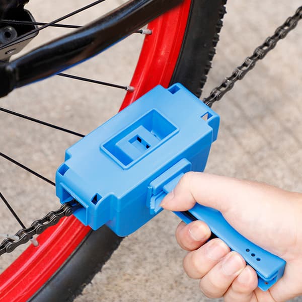 Cykelkæderenser Værktøj med Børste til Mountainbikes - Blå