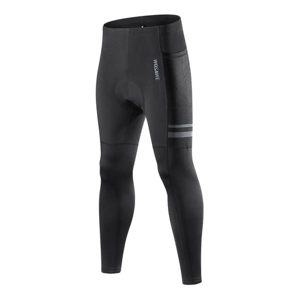 Cykelshorts til mænd med plysfor, vinter, polstret termisk, vindtæt