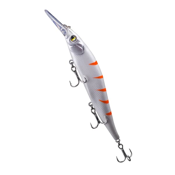 Minnow-agn til bas med trekrog, medium dybde, 13,5 cm, 14,7 g, kunstig jerkbait.