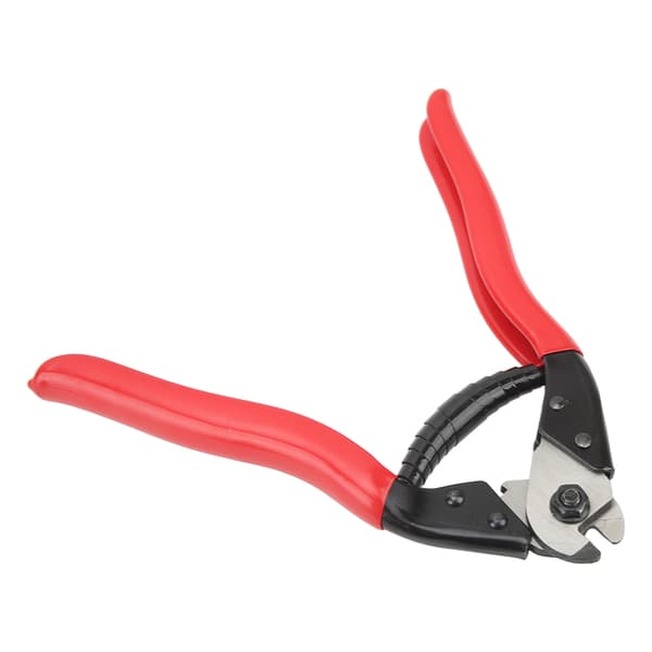 Sykkelbremsekabelkutter, kraftig stål, med sklisikkert håndtak og returfjær