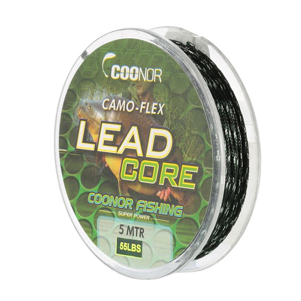 Leadcore Kamouflage Flätad Fiskelina 5m 35lb/45lb/55lb för Karpfiske