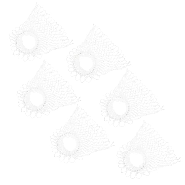 6 hvide nylon billardkugleposer, 7,2 cm diameter, holdbare billardbordnet