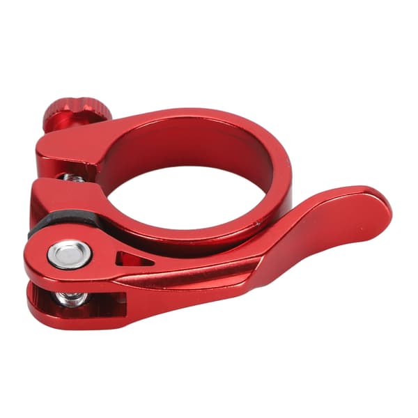 Cykelstolpsspännare 34,9 mm CNC aluminiumlegering med snabbkoppling - Röd