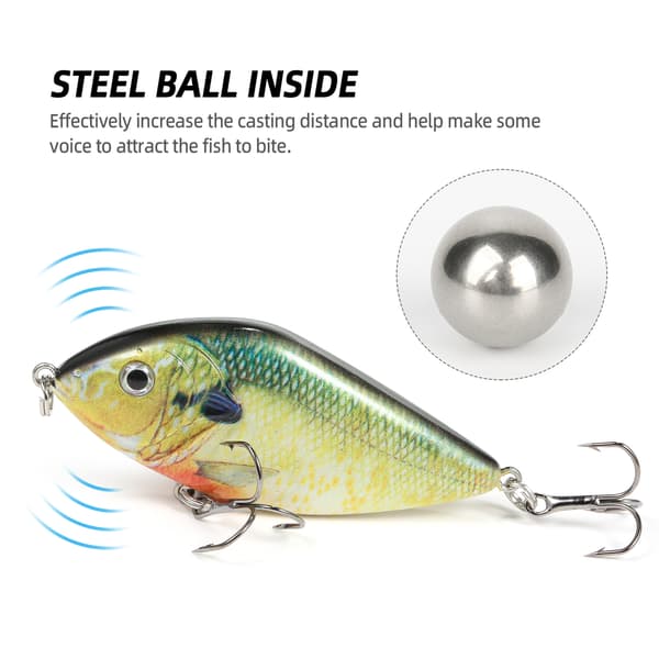 TARUOR 70mm 14.5g Mini Wobbler Crankbait Sinking Bait Konstgjort Hårt Bete