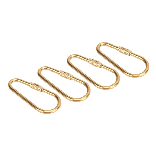 4 st DIY nyckelkrok i mässing med skruvlås för nycklar, flaskor, tält