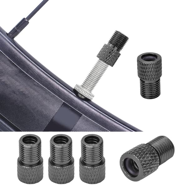 20 sykkelventilhette silikonadapterhette for sykkeltilbehør svart