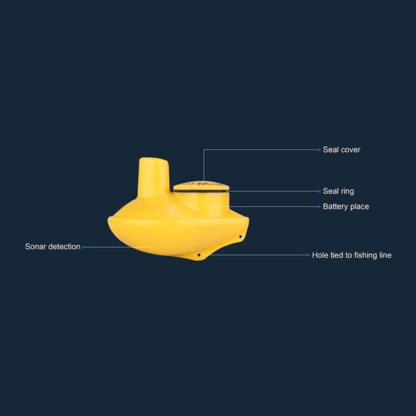 Trådløs Sonar Sensor Transducer Fiskedetektor Lucky Dybde 45M