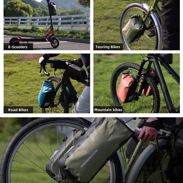 6L Cykelforgaffeltaske med Quick Release, Vandtæt, Cykeltilbehør