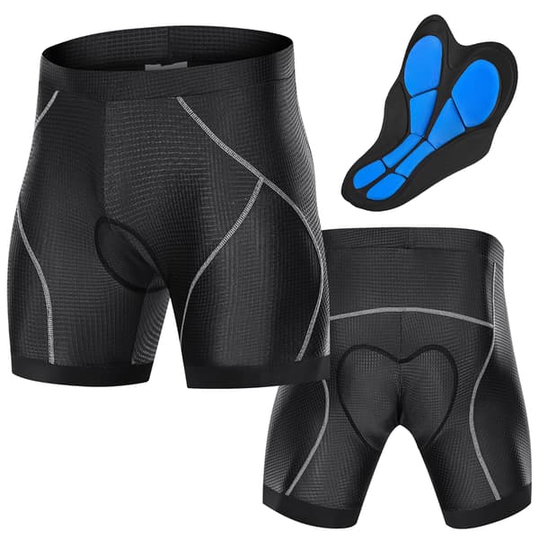 Cykelshorts för män med 3D halkfri vadderad skydd