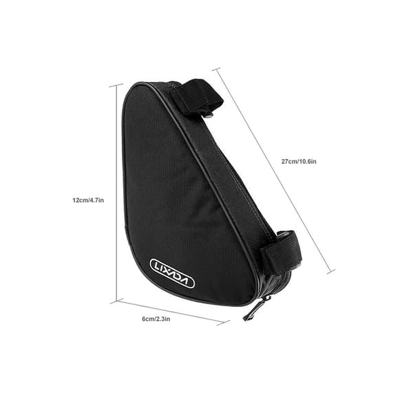 Trekantet frontrørsveske for sykkel 1,5L Svart Roswheel 12657 600D Polyester