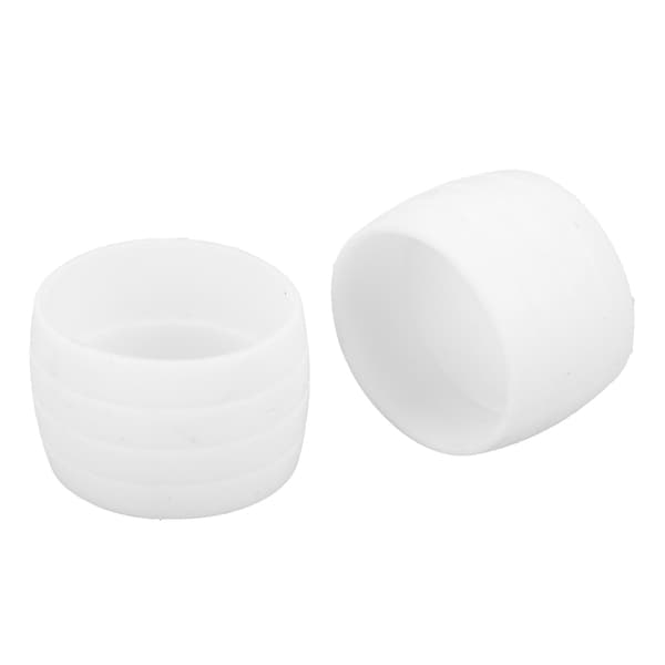Sykkelstyretapeplugg Elastisk silikonfestring for sykkel og landeveissykkel Hvit