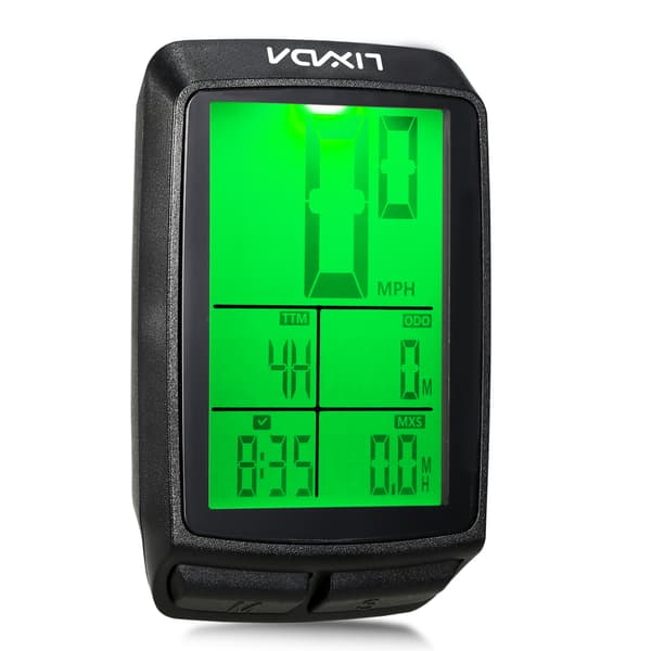 Lixada trådløs cykelcomputer speedometer kilometertæller med LED-baggrundsbelysning