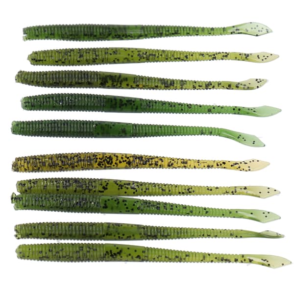 4-sett myk silikon kunstig ormeformet agn 10 cm 3,9 tommer for fiske