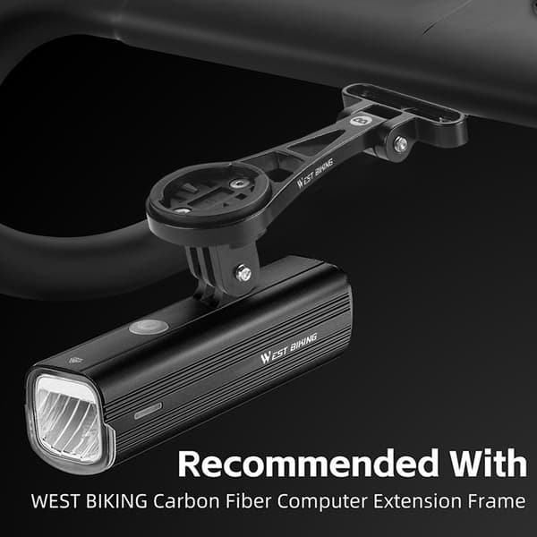 Genopladelig Cykellygte 1000 Lumen 4500mAh med Cykelcomputerbeslag