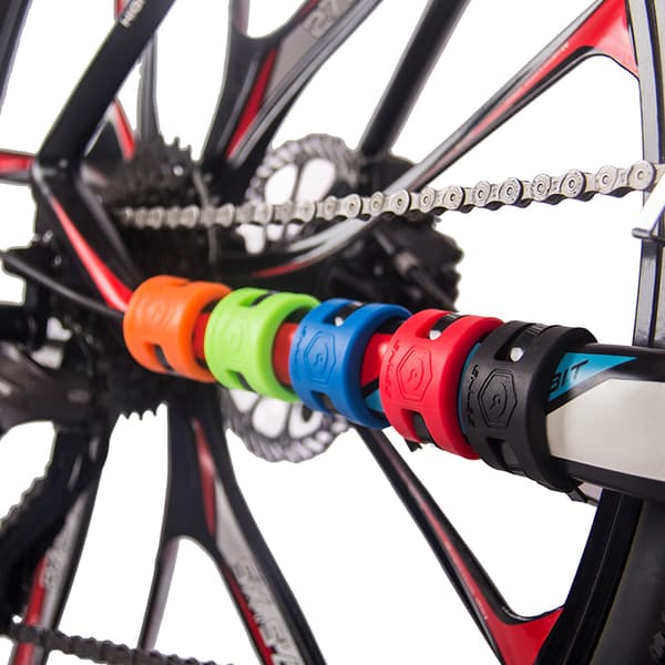 4 st bakgaffelskydd i gummi för MTB landsvägscykelramskydd