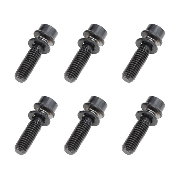 6 stk. cykelskruer titaniumlegering styr frempind M5x18mm sort MTB tilbehør
